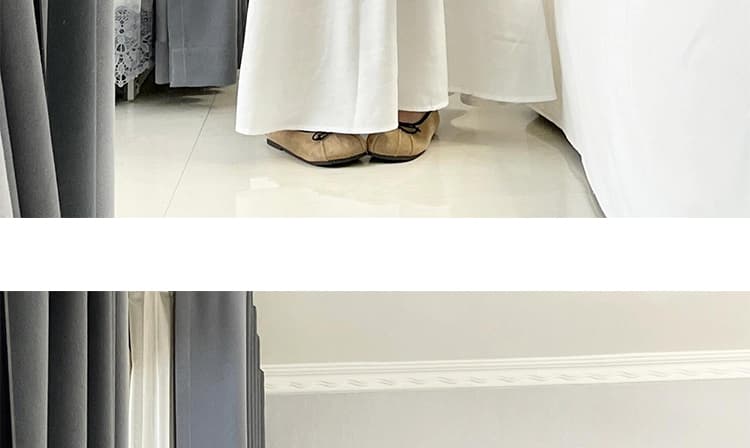 2026 새로운 임산부 프랑스식 화이트 프릴 민소매 맨위 돼지 코 버클 슬림해 보이는 반신 스커트 투피스 세트 세트 상세 이미지 16