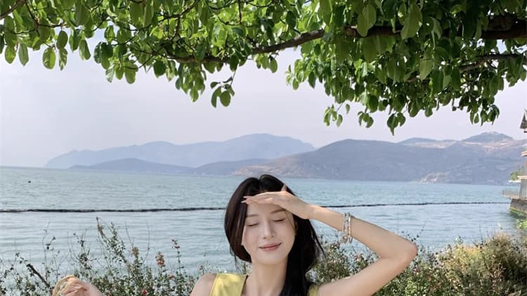 실사 중 출산 착용 세트 여름 신선함 달콤함 외국 가스 패션 루즈핏 표지 임신 배 고급 센스 세트 상세 이미지 30