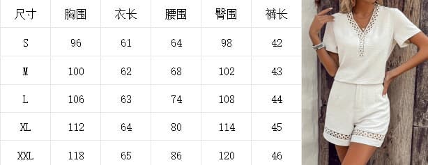 2026 봄 여름 유럽과 미국 국경 간 아마존 여성 의류 V넥 패치워크 반팔 단색 면 린넨 반바지 세트 여성 상세 이미지 1