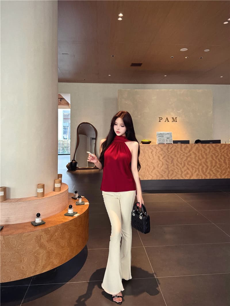 실사 여름 섹시함 루즈핏 망토 민소매 조끼 다용도 맨위 여성 상세 이미지 22