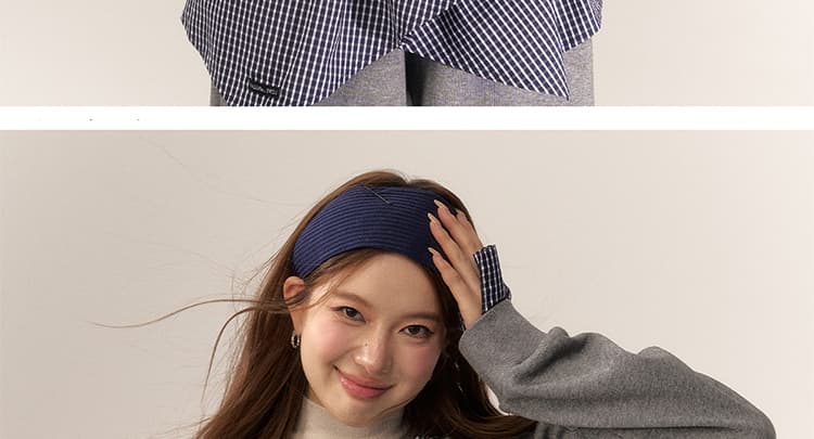 새로운 가을 겨울 아메리칸 레트로 페이크 레이어드 패치워크 맨위 후드티 임산부 와이드 레그 팬츠 세트 상세 이미지 23