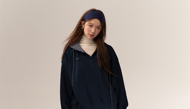 새로운 가을 겨울 아메리칸 레트로 페이크 레이어드 패치워크 맨위 후드티 임산부 와이드 레그 팬츠 세트 상세 이미지 62