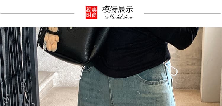 가을 켜기 새로운 무거운 작업 먹물 뜨거운 은 포인트 마 오래된 편안함 워싱 루즈핏 임산부 출퇴근 데님 와이드 레그 팬츠 상세 이미지 15