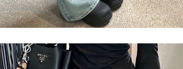 가을 켜기 새로운 무거운 작업 먹물 뜨거운 은 포인트 마 오래된 편안함 워싱 루즈핏 임산부 출퇴근 데님 와이드 레그 팬츠 상세 이미지 29