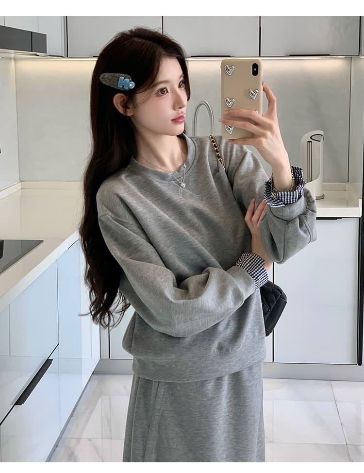 실사 가을 겨울 새로운 임신 엄마 다용도 패치워크 캐주얼 품격 세트 상세 이미지 18