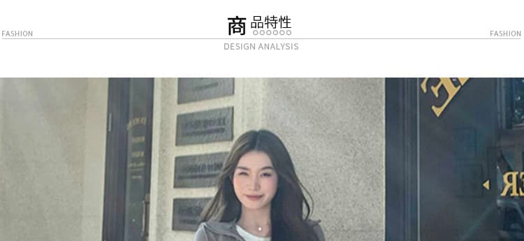 가을 켜기 새로운 원본 원단 페이크 레이어드 후드 긴팔 티셔츠 한 마디 후드티 반신 스커트 임산부 세트 상세 이미지 11