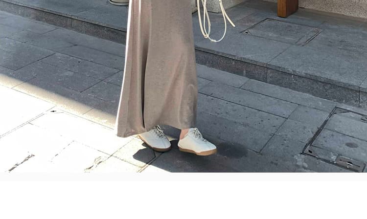 가을 켜기 새로운 원본 원단 페이크 레이어드 후드 긴팔 티셔츠 한 마디 후드티 반신 스커트 임산부 세트 상세 이미지 26