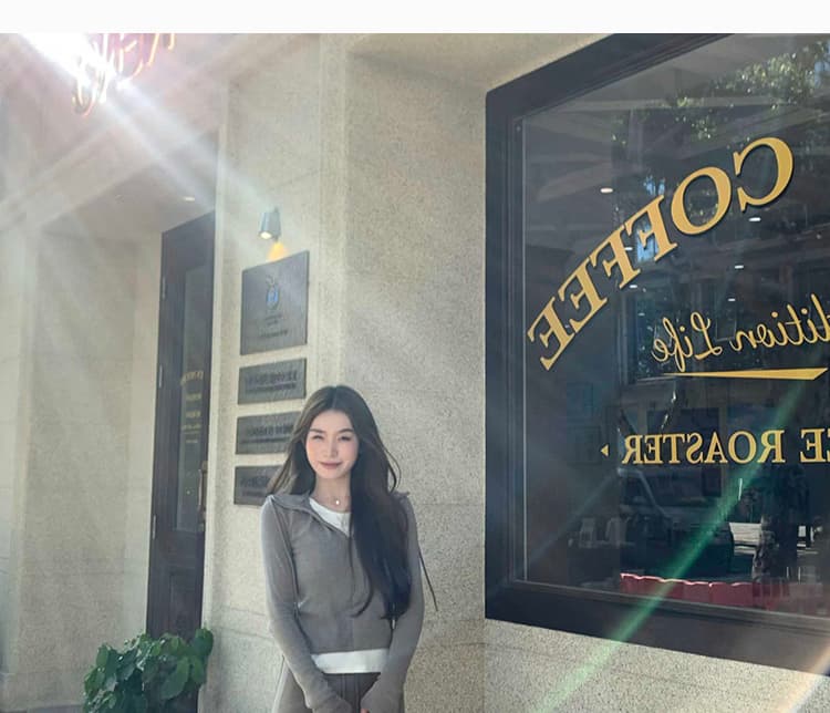 가을 켜기 새로운 원본 원단 페이크 레이어드 후드 긴팔 티셔츠 한 마디 후드티 반신 스커트 임산부 세트 상세 이미지 40