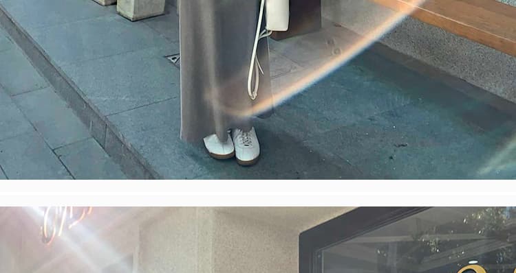 가을 켜기 새로운 원본 원단 페이크 레이어드 후드 긴팔 티셔츠 한 마디 후드티 반신 스커트 임산부 세트 상세 이미지 46