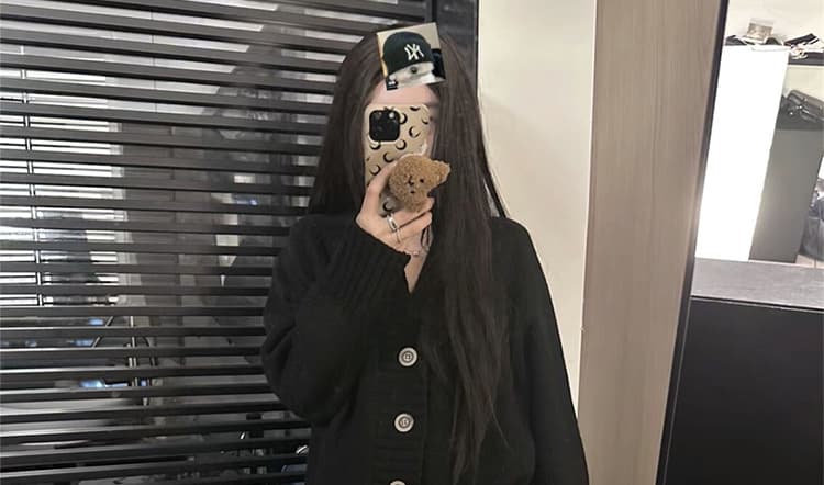 가을 켜기 새로운 아메리칸 레트로 스트레이트 와이드 레그 팬츠 링 그리드 파인애플 곡물 느긋한 느슨함 센스 바닥 청소 바지 상세 이미지 22