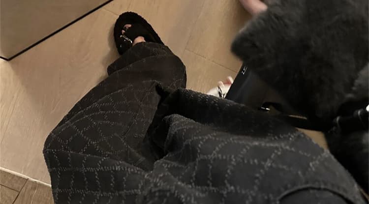 가을 켜기 새로운 아메리칸 레트로 스트레이트 와이드 레그 팬츠 링 그리드 파인애플 곡물 느긋한 느슨함 센스 바닥 청소 바지 상세 이미지 50