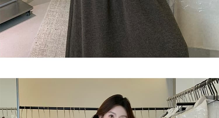 가을 켜기 새로운 임산부 한 부서 디자인 센스 V넥 베스트 순면 슬림해 보이는 긴팔 반신 스커트 3종 세트 상세 이미지 22