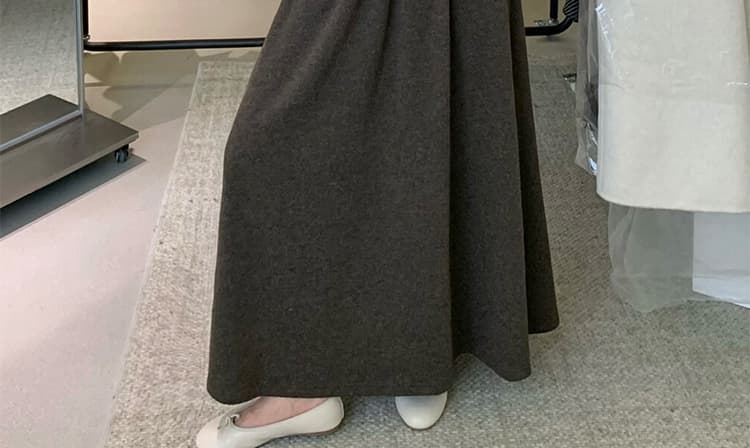 가을 켜기 새로운 임산부 한 부서 디자인 센스 V넥 베스트 순면 슬림해 보이는 긴팔 반신 스커트 3종 세트 상세 이미지 24