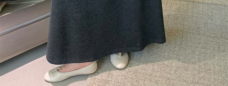 가을 켜기 새로운 임산부 한 부서 디자인 센스 V넥 베스트 순면 슬림해 보이는 긴팔 반신 스커트 3종 세트 상세 이미지 29