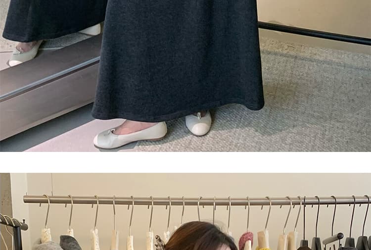 가을 켜기 새로운 임산부 한 부서 디자인 센스 V넥 베스트 순면 슬림해 보이는 긴팔 반신 스커트 3종 세트 상세 이미지 35