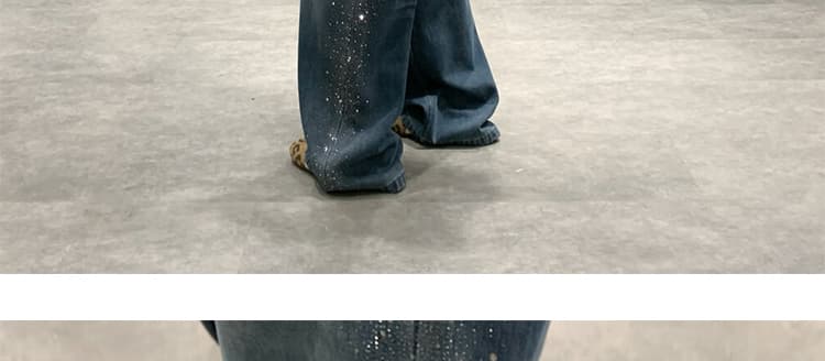 가을 겨울 켜기 새로운 패션 다용도 핫픽스 임산부 루즈핏 워시 물 청바지 상세 이미지 38