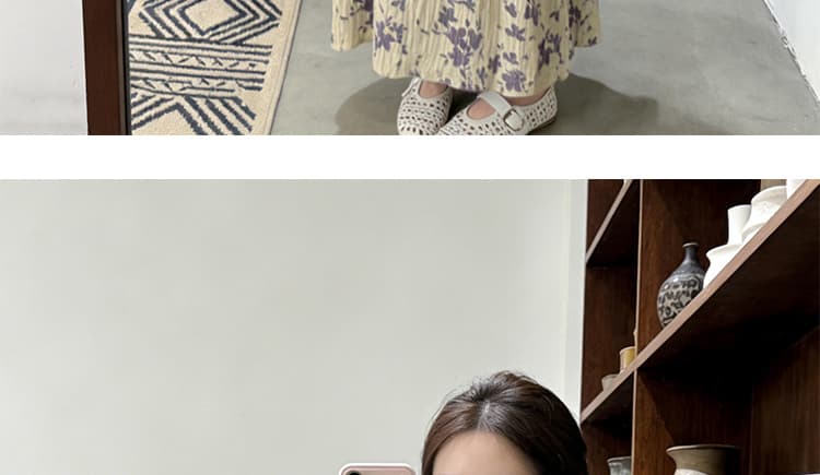 새로운 이른 가을 한 부서 부드러운 바람 보라색 맨위 코디 꽃무늬 멜빵 드레스 임산부 투피스 세트 상세 이미지 21