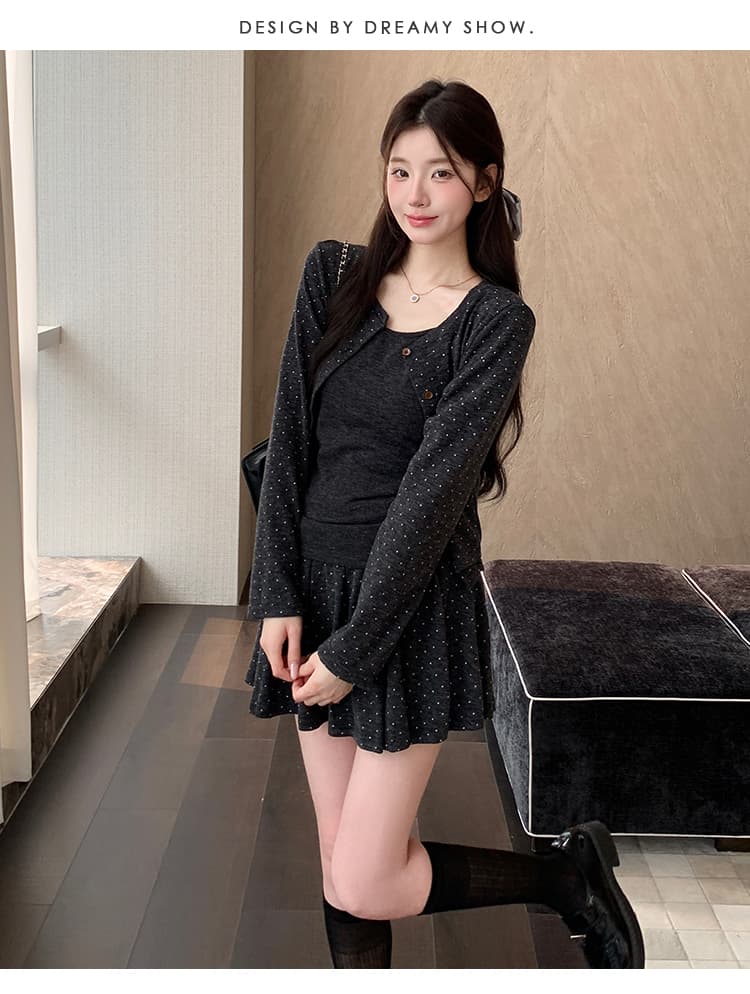 실사 지금 가을 켜기 새로운 외국 가스 임산부 다용도 도트 무늬 3종 세트 세트 상세 이미지 25