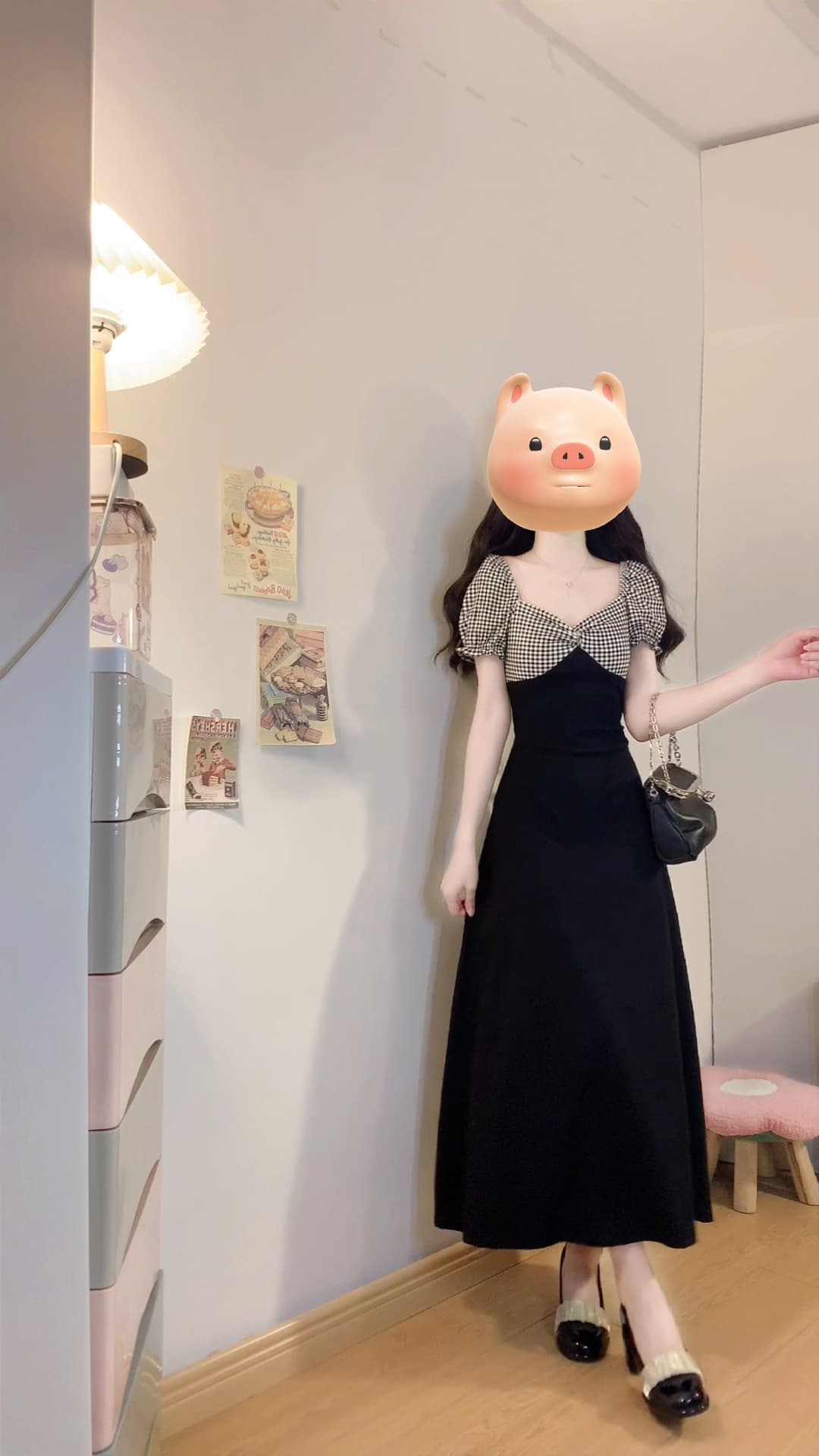 실사 빅 사이즈 배색 패치워크 여성 드레스 여름 새로운 가슴 비틀림 몸매 가꾸기 슬림해 보이는 롱 스커트 6002 이미지 2
