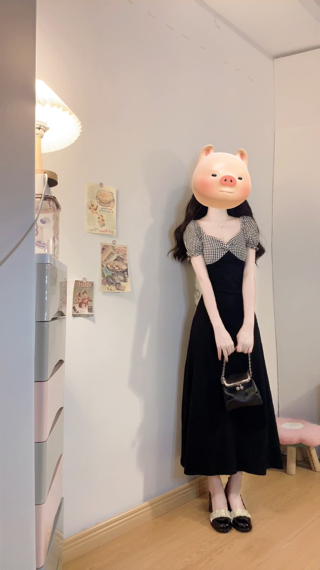 실사 빅 사이즈 배색 패치워크 여성 드레스 여름 새로운 가슴 비틀림 몸매 가꾸기 슬림해 보이는 롱 스커트 6002 이미지 3