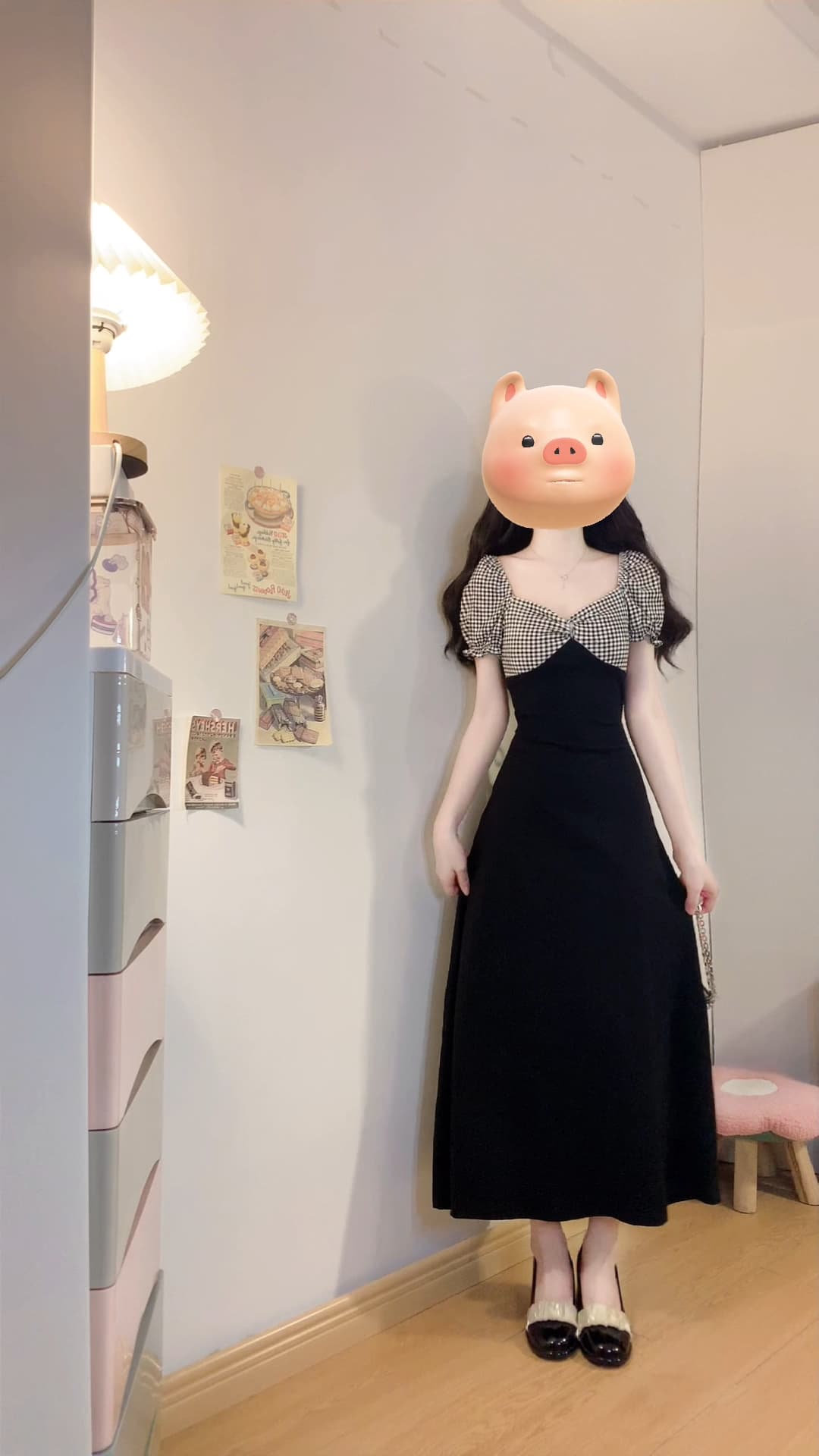 실사 빅 사이즈 배색 패치워크 여성 드레스 여름 새로운 가슴 비틀림 몸매 가꾸기 슬림해 보이는 롱 스커트 6002 이미지 5