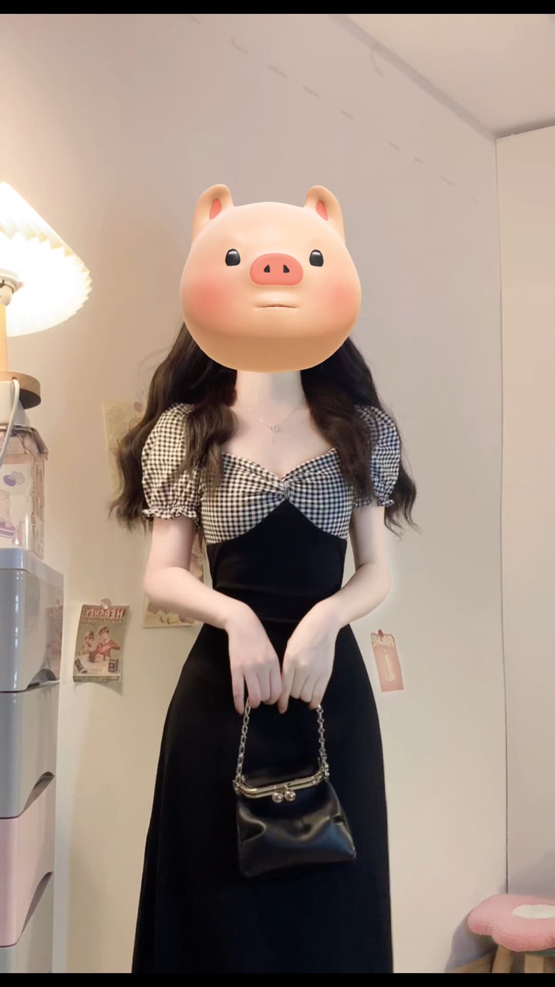 실사 빅 사이즈 배색 패치워크 여성 드레스 여름 새로운 가슴 비틀림 몸매 가꾸기 슬림해 보이는 롱 스커트 6002 상세 이미지 1
