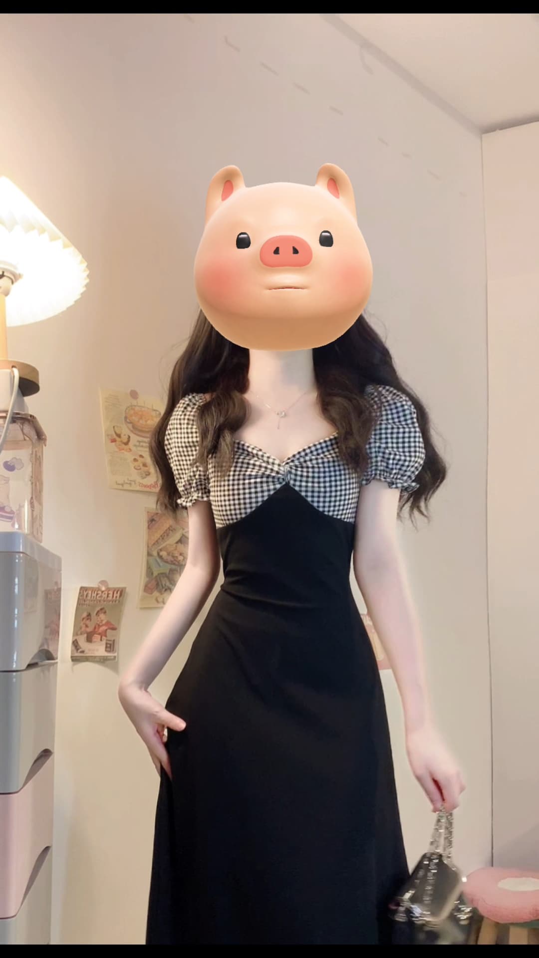 실사 빅 사이즈 배색 패치워크 여성 드레스 여름 새로운 가슴 비틀림 몸매 가꾸기 슬림해 보이는 롱 스커트 6002 상세 이미지 2