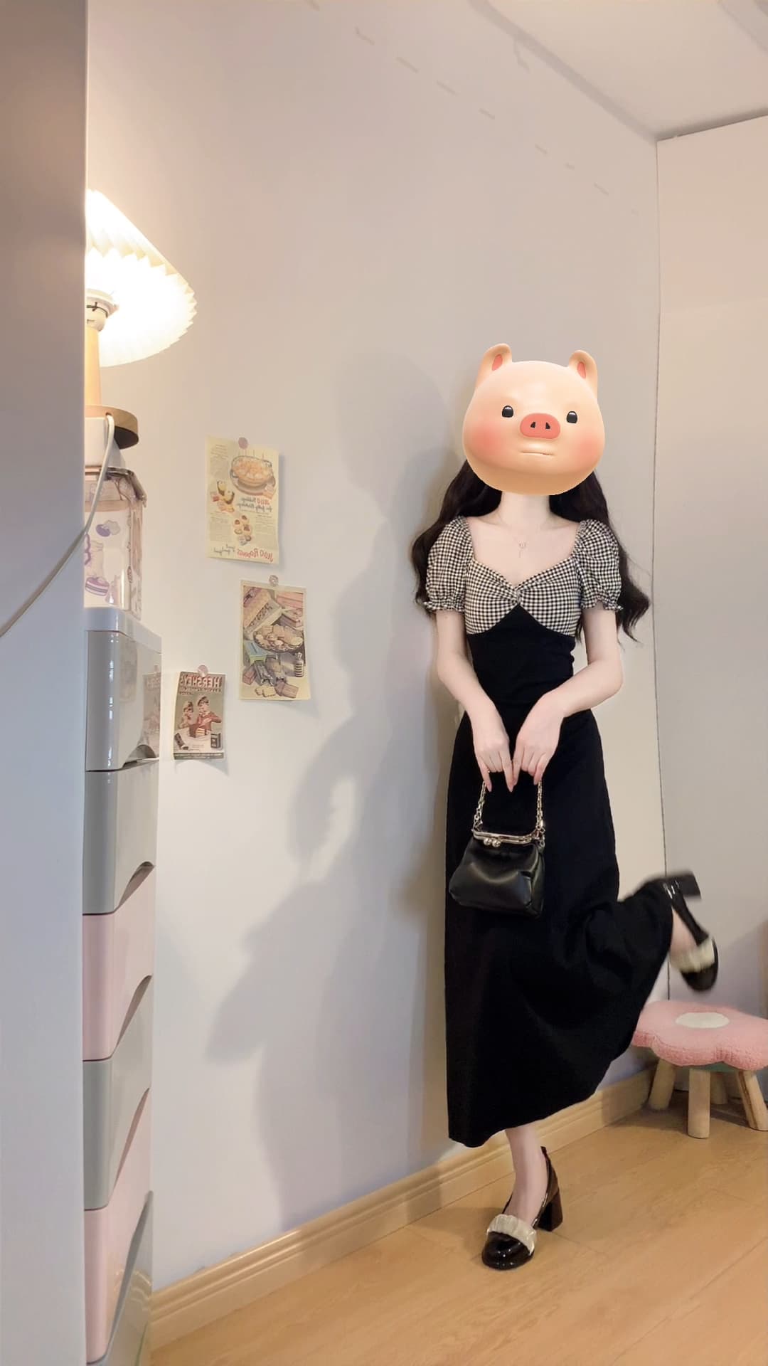 실사 빅 사이즈 배색 패치워크 여성 드레스 여름 새로운 가슴 비틀림 몸매 가꾸기 슬림해 보이는 롱 스커트 6002 상세 이미지 5
