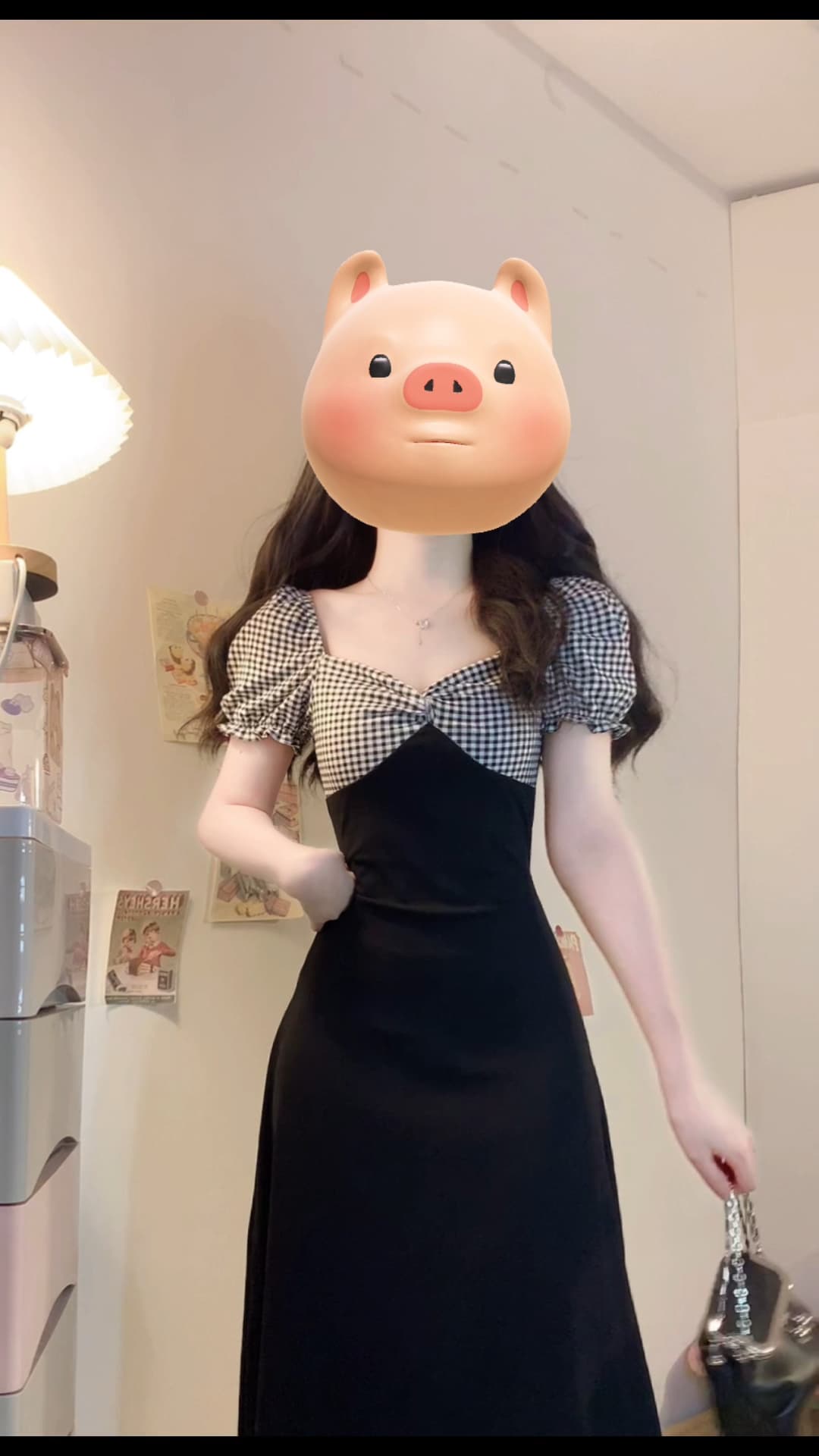 실사 빅 사이즈 배색 패치워크 여성 드레스 여름 새로운 가슴 비틀림 몸매 가꾸기 슬림해 보이는 롱 스커트 6002 상세 이미지 7