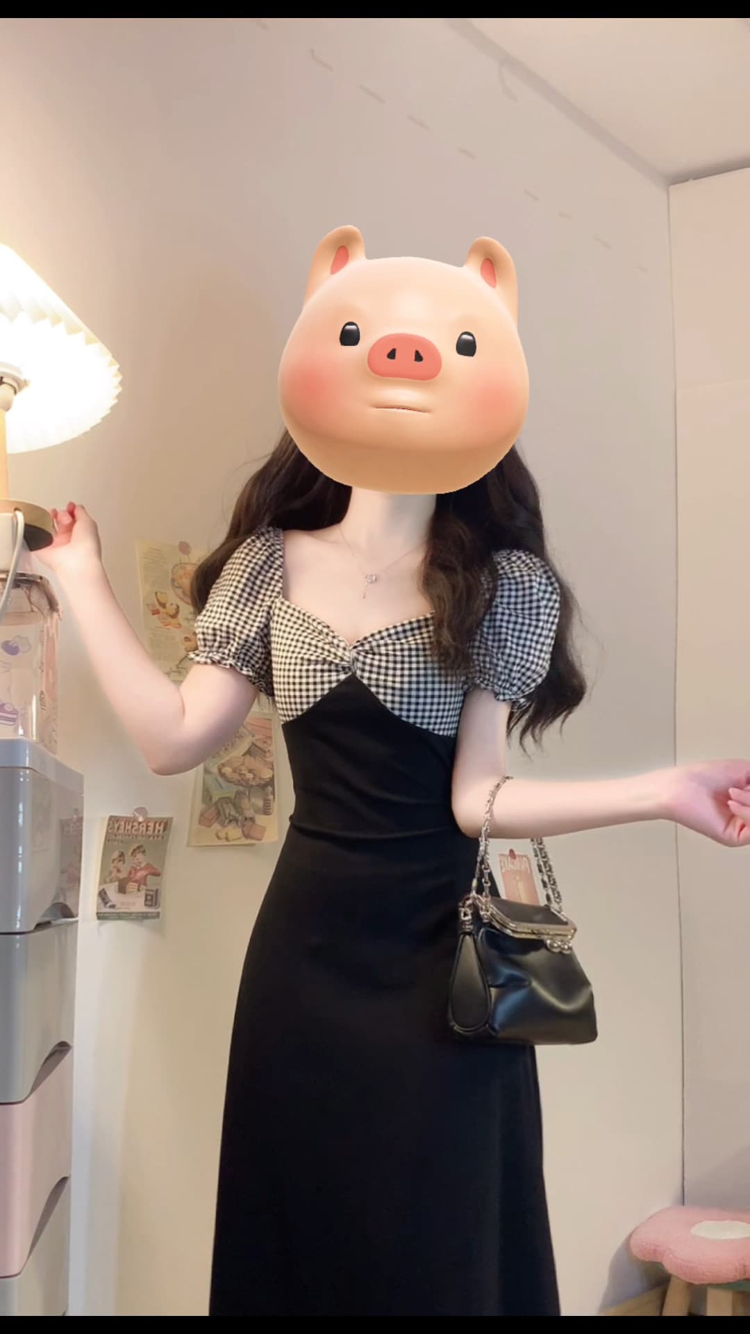 실사 빅 사이즈 배색 패치워크 여성 드레스 여름 새로운 가슴 비틀림 몸매 가꾸기 슬림해 보이는 롱 스커트 6002 상세 이미지 11