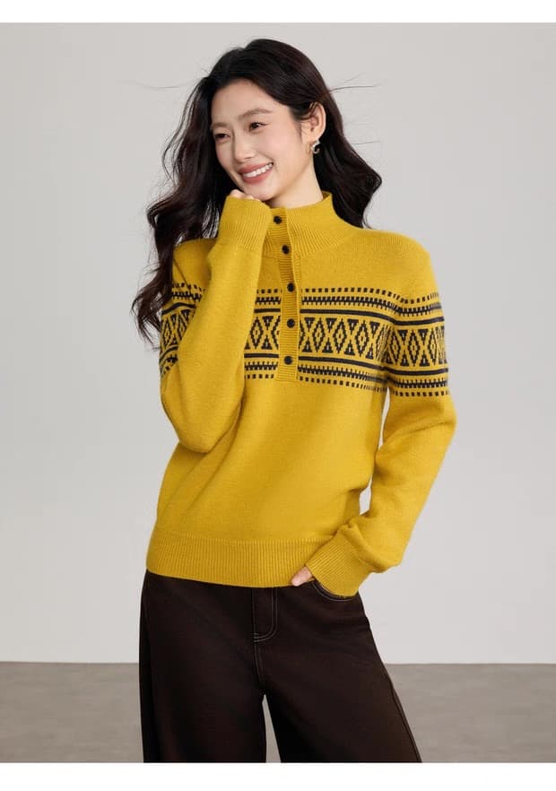 한 부서 느긋한 바람 배색 다용도 긴팔 니트 스웨터 가을 겨울철 고급 센스 착용 가져 가라. 부드러운 찹쌀 연령 감소 스웨터 상세 이미지 16