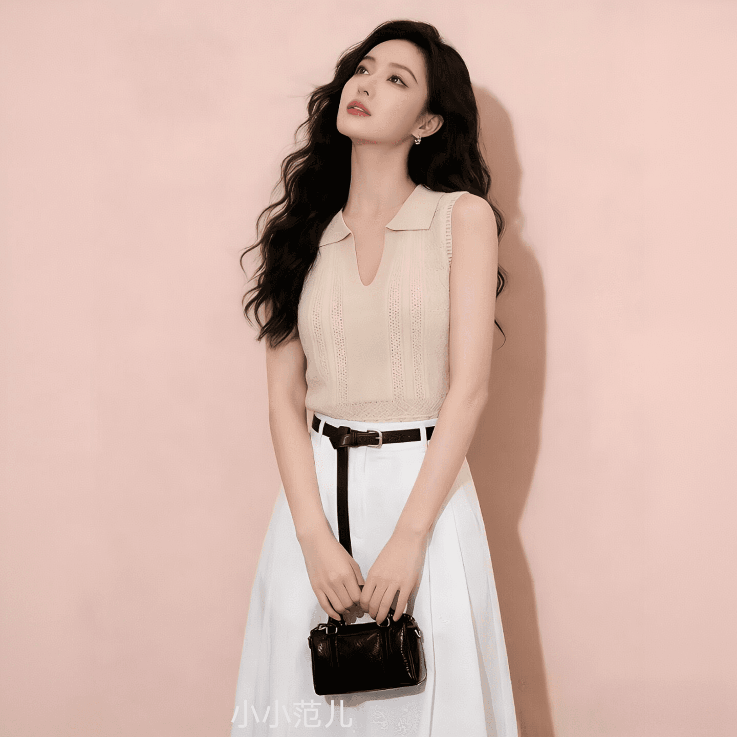 프랑스식 홀로우 아웃 POLO 칼라 니트 조끼 티셔츠 여성 2026 새로운 여름 오래된 돈 바람 캐주얼 쇼트 스타일 맨위 이미지 4