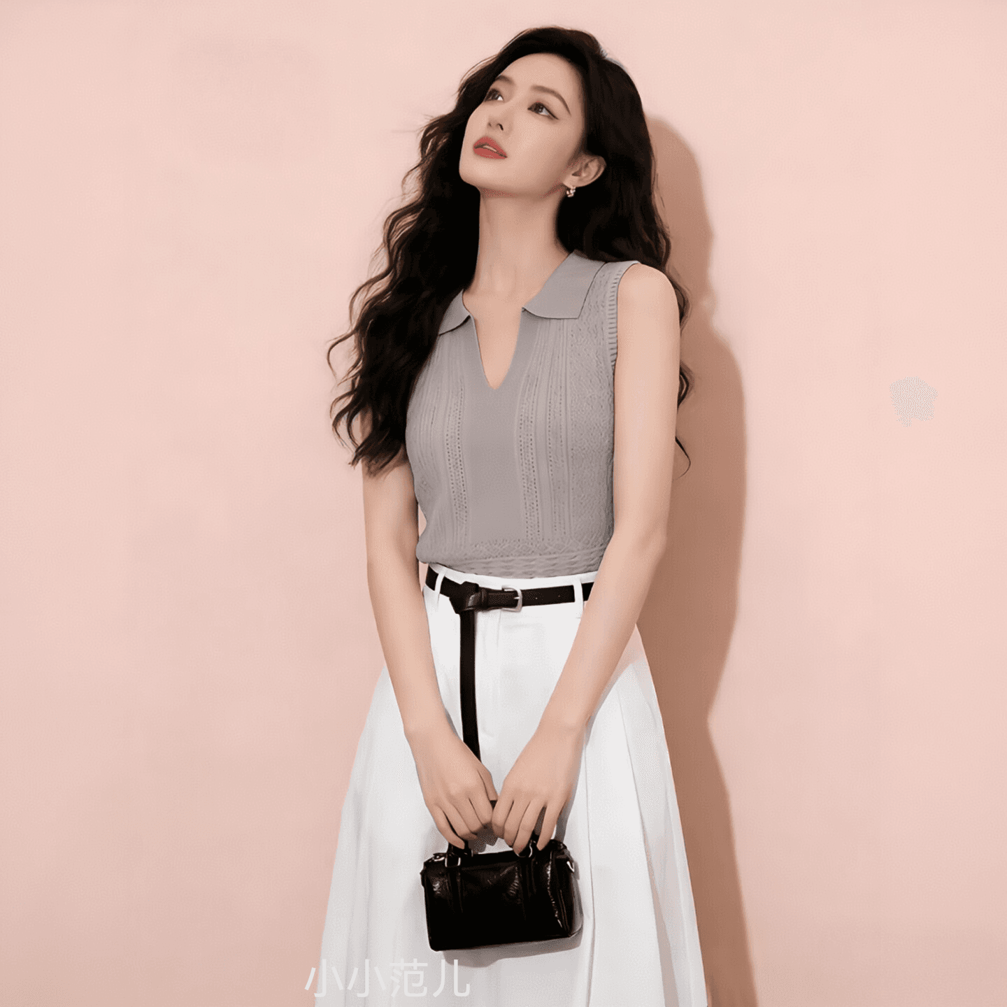 프랑스식 홀로우 아웃 POLO 칼라 니트 조끼 티셔츠 여성 2026 새로운 여름 오래된 돈 바람 캐주얼 쇼트 스타일 맨위 이미지 5