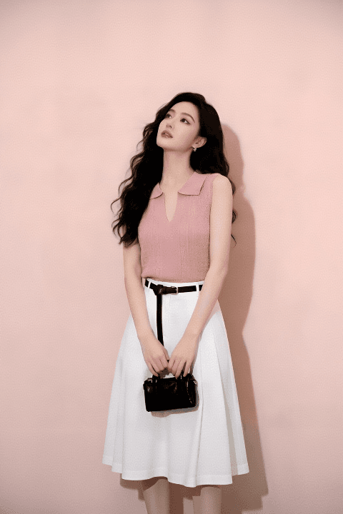 프랑스식 홀로우 아웃 POLO 칼라 니트 조끼 티셔츠 여성 2026 새로운 여름 오래된 돈 바람 캐주얼 쇼트 스타일 맨위 이미지 6