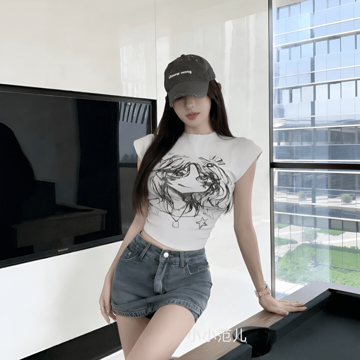 달콤한 핫걸 섹시함 반하이넥 몸매 가꾸기 맨위 고유 한 Chic 민소매 조끼 여성 인사이드 가져 가라. 여름 외출용 고급 센스 상세 이미지 3