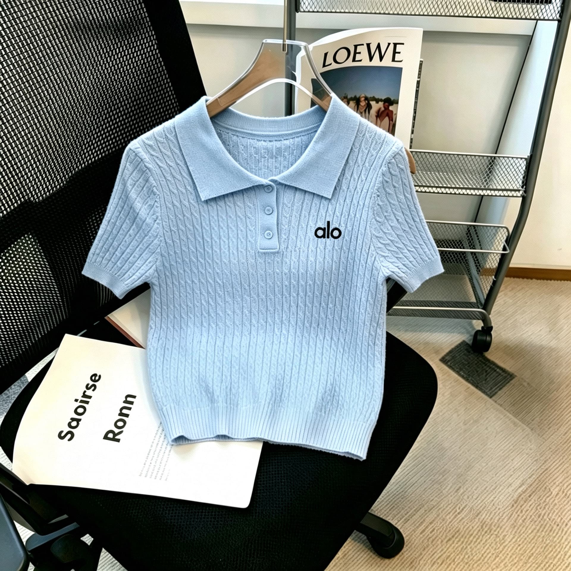 학원 스타일 한 부서 자수 반팔 티셔츠 여성 여름 2026 새로운 몸매 가꾸기 쇼트 스타일 POLO 칼라 달콤함 연령 감소 품격 상세 이미지 3