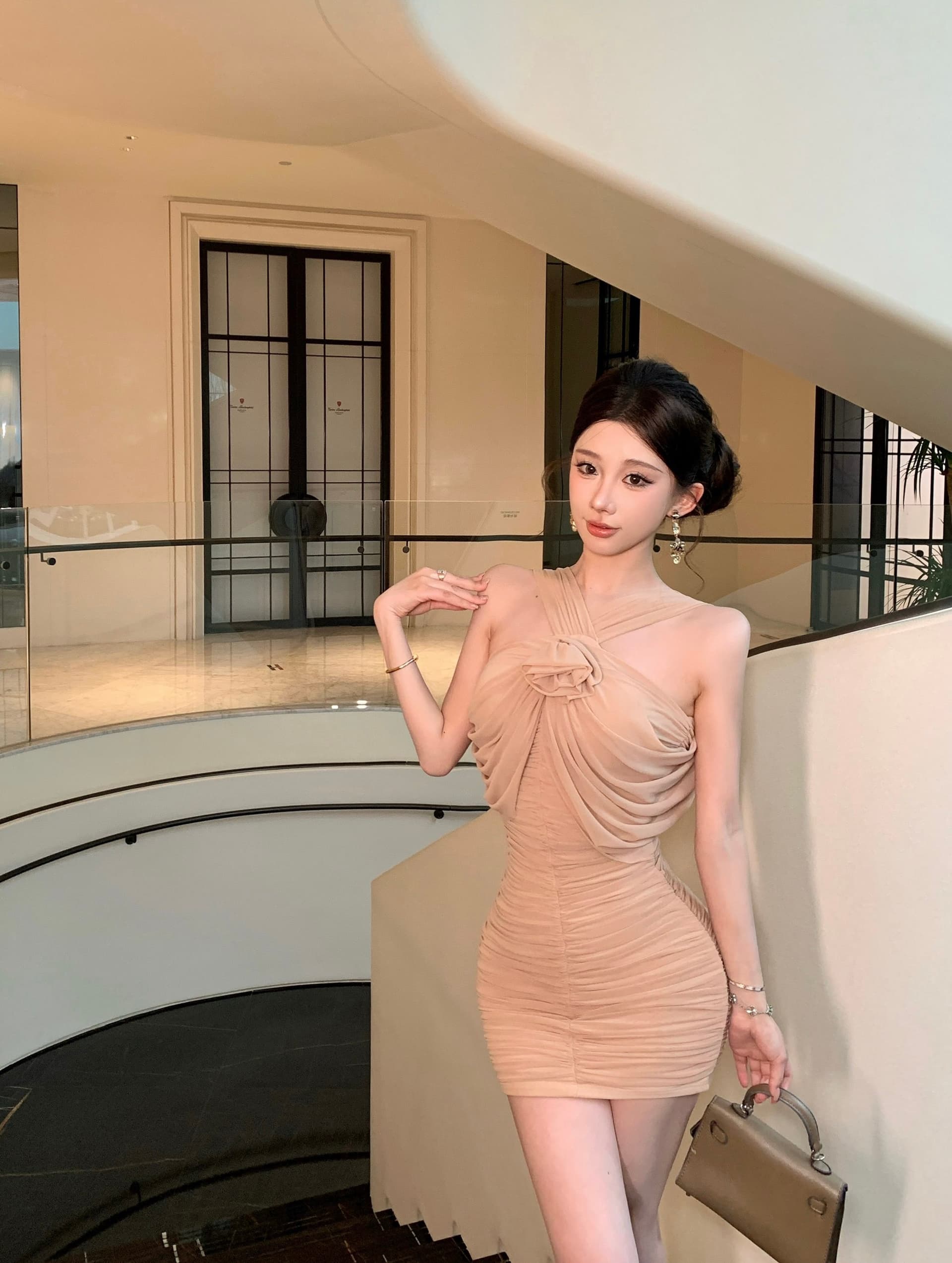 실사 정가 순수한 욕망 섹시함 꽃 주름 타이트 스커트 여름 품격 몸매 가꾸기 슬림해 보이는 망사 치마 여성 상세 이미지 7
