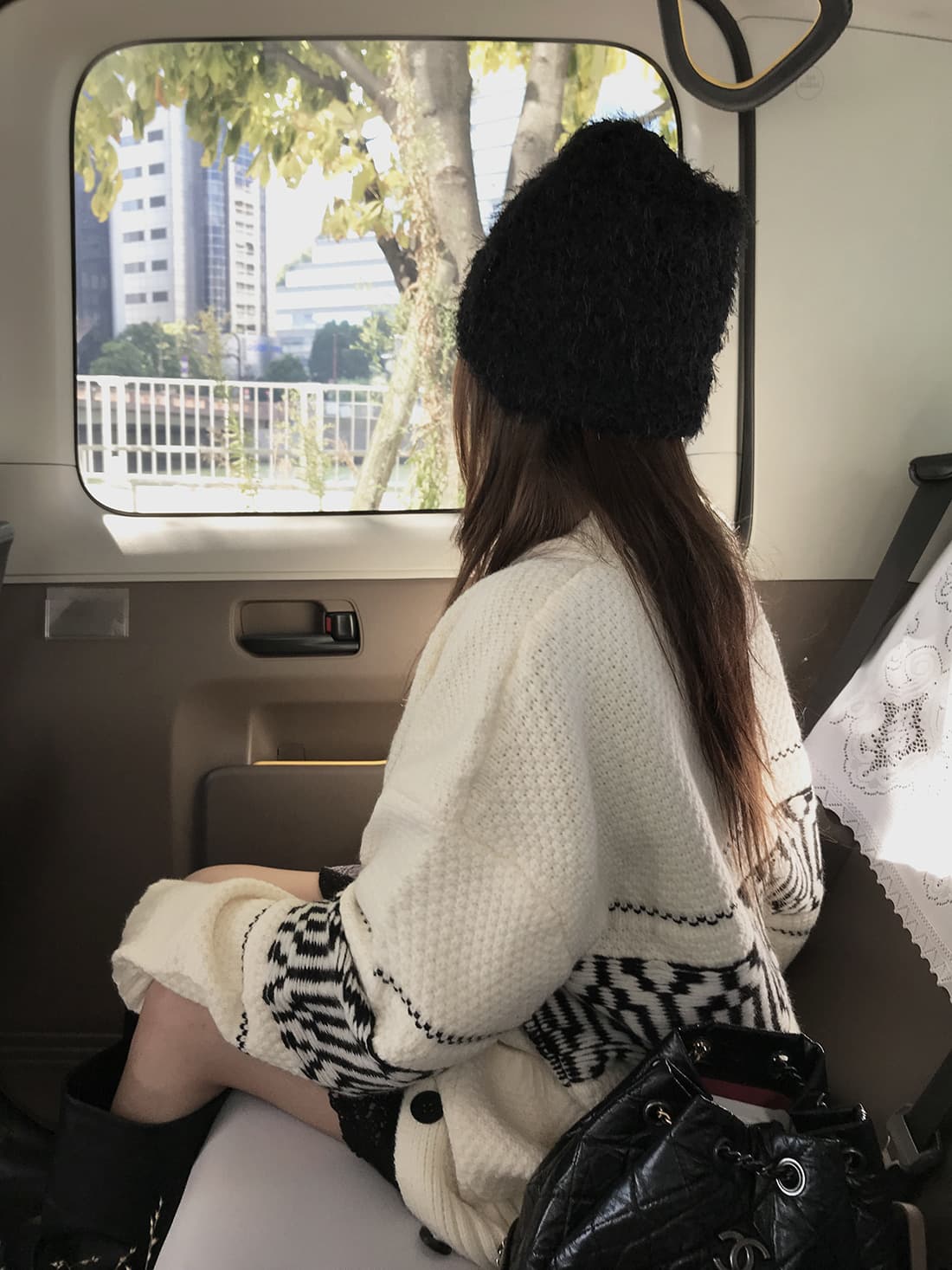 한국 chic 느긋한 루즈핏 레트로 자카드 스웨터 코트 보온 긴팔 니트 오픈 가디건 여성 상세 이미지 32