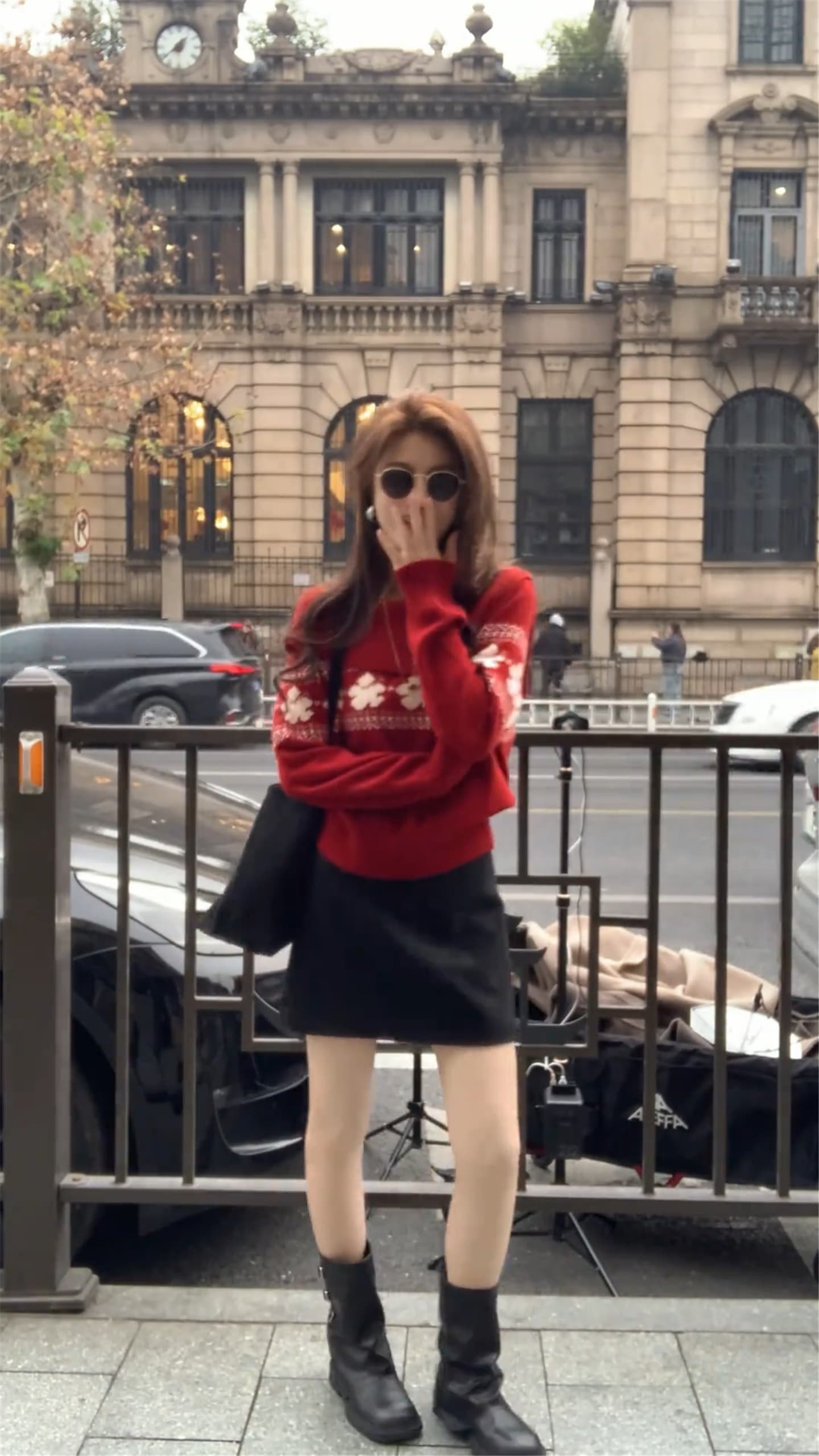 프랑스식 레트로 공정한 섬 자카드 부드러운 찹쌀 스웨터 여자 가을 겨울철 새로운 느긋한 고급 센스 쇼트 스타일 니트 스웨터 트렌디 상세 이미지 6