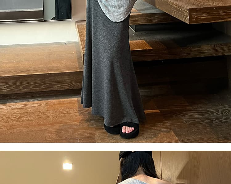 출산 착용 봄 가을 새로운 찹쌀 도루 센스 반신 스커트 캐주얼 미니멀리즘 없음 복부 지지 인어 꼬리 스커트 상세 이미지 36