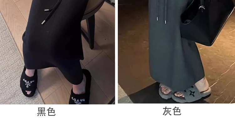 출산 착용 가을 겨울 새로운 임산부 미니멀리즘 단색 반신 스커트 캐주얼 니트 타이트 스커트 중간 길이 스커트 상세 이미지 21