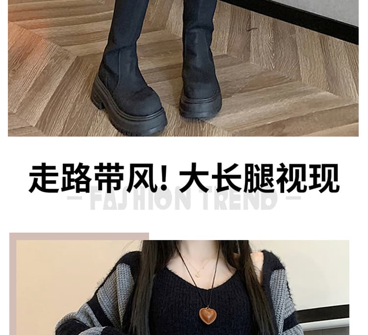출산 착용 가을 겨울 새로운 모직 외출용 넓은 다리가 짧다. 바지 캐주얼 다용도 임산부 부츠 팬츠 한 마디 바지 상세 이미지 6