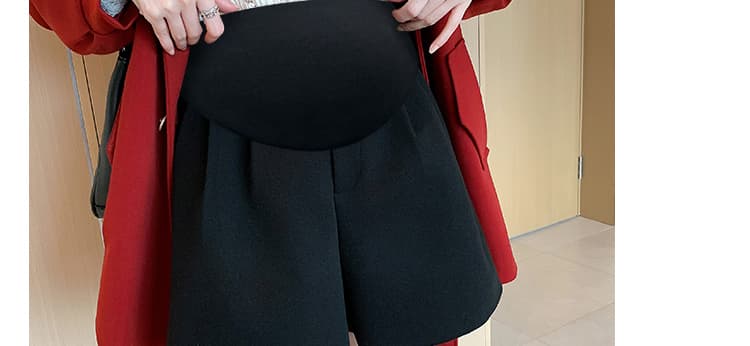 출산 착용 가을 겨울 새로운 모직 외출용 넓은 다리가 짧다. 바지 캐주얼 다용도 임산부 부츠 팬츠 한 마디 바지 상세 이미지 35