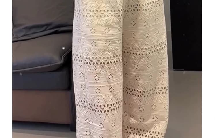 출산 착용 여름 새로운 없음 복부 지지 레이스 와이드 레그 팬츠 캐주얼 슬림해 보이는 통기성 스트레이트 바닥 청소 긴 바지 상세 이미지 24