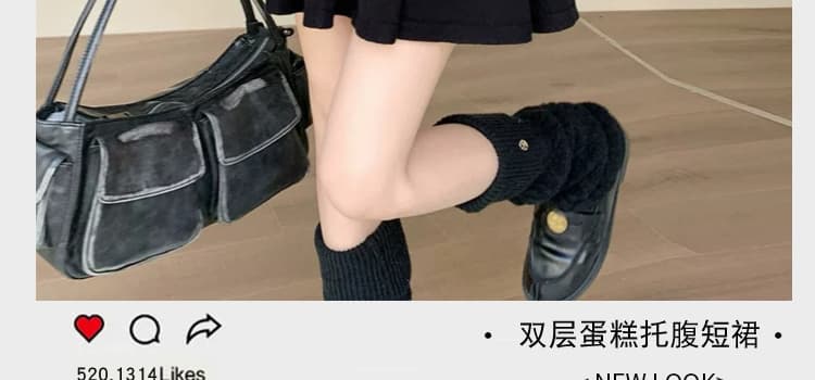 새로운 2026 출산 착용 가을 겨울 새로운 니트 없음 복부 지지 수 있습니다. 조정 반신 스커트 캐주얼 슬림해 보이는 케이크 드레스 상세 이미지 3