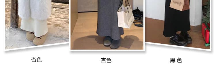 출산 착용 가을 겨울 새로운 임산부 미니멀리즘 단색 이후 트임 반신 스커트 캐주얼 니트 타이트 스커트 중간 길이 스커트 상세 이미지 14