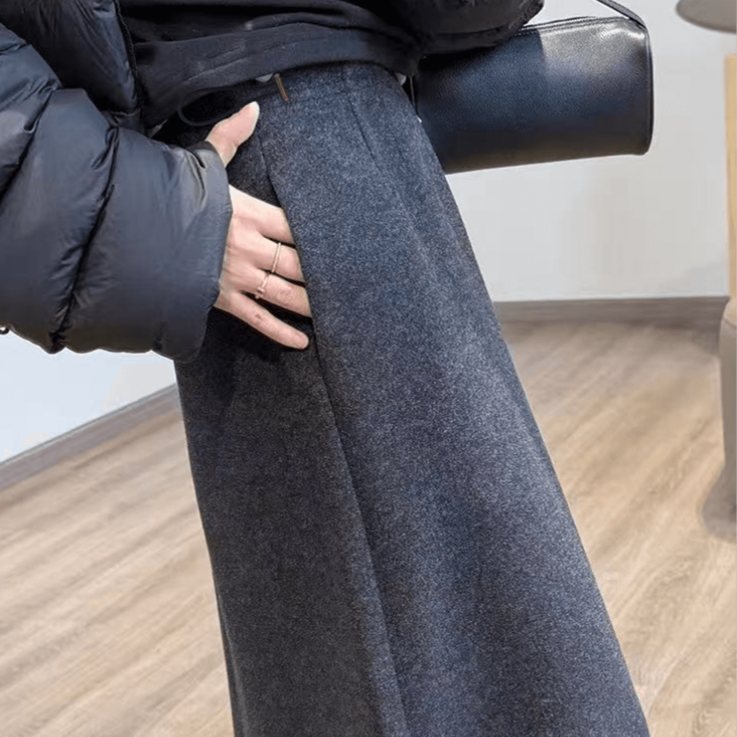 출산 착용 봄 가을 높은 품질 두꺼운 모달 면 도루 센스 반신 스커트 미니멀리즘 없음 복부 지지 우산 치마 이미지 2