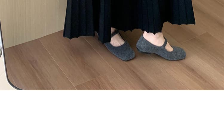 출산 착용 가을 겨울 새로운 임산부 단색 플리츠 반신 스커트 캐주얼 표지 고기 슬림해 보이는 하이웨이스트 니트 중간 길이 스커트 상세 이미지 44