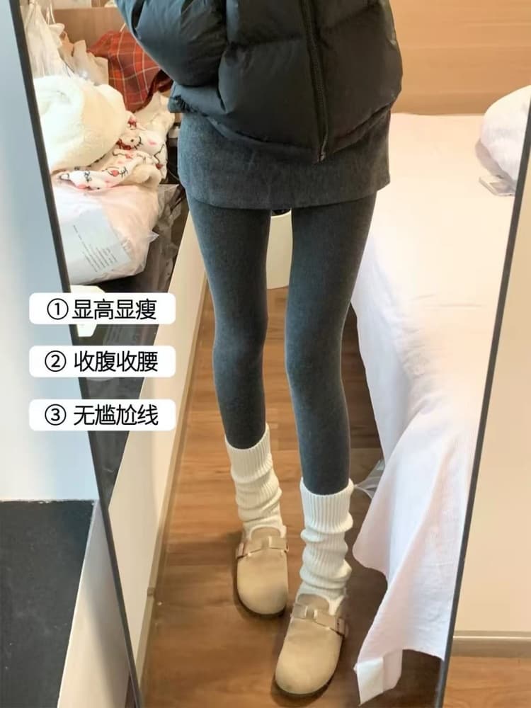지금 임산부 봄 가을 2026 새로운 페이크 레이어드 방귀 커튼 바지 캐주얼 슬림해 보이는 없음 복부 지지 수 있습니다. 조정 만나는 바지 상세 이미지 4
