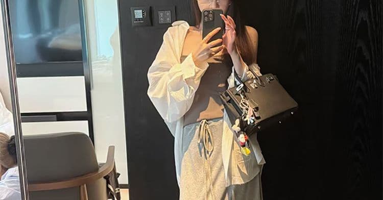 지금 임산부 느긋한 바람 회색 펌프 로프 도루 가을 센스 반신 스커트 봄 가을 한 부서 하이웨이스트 슬림해 보이는 한 마디 롱 스커트 상세 이미지 36
